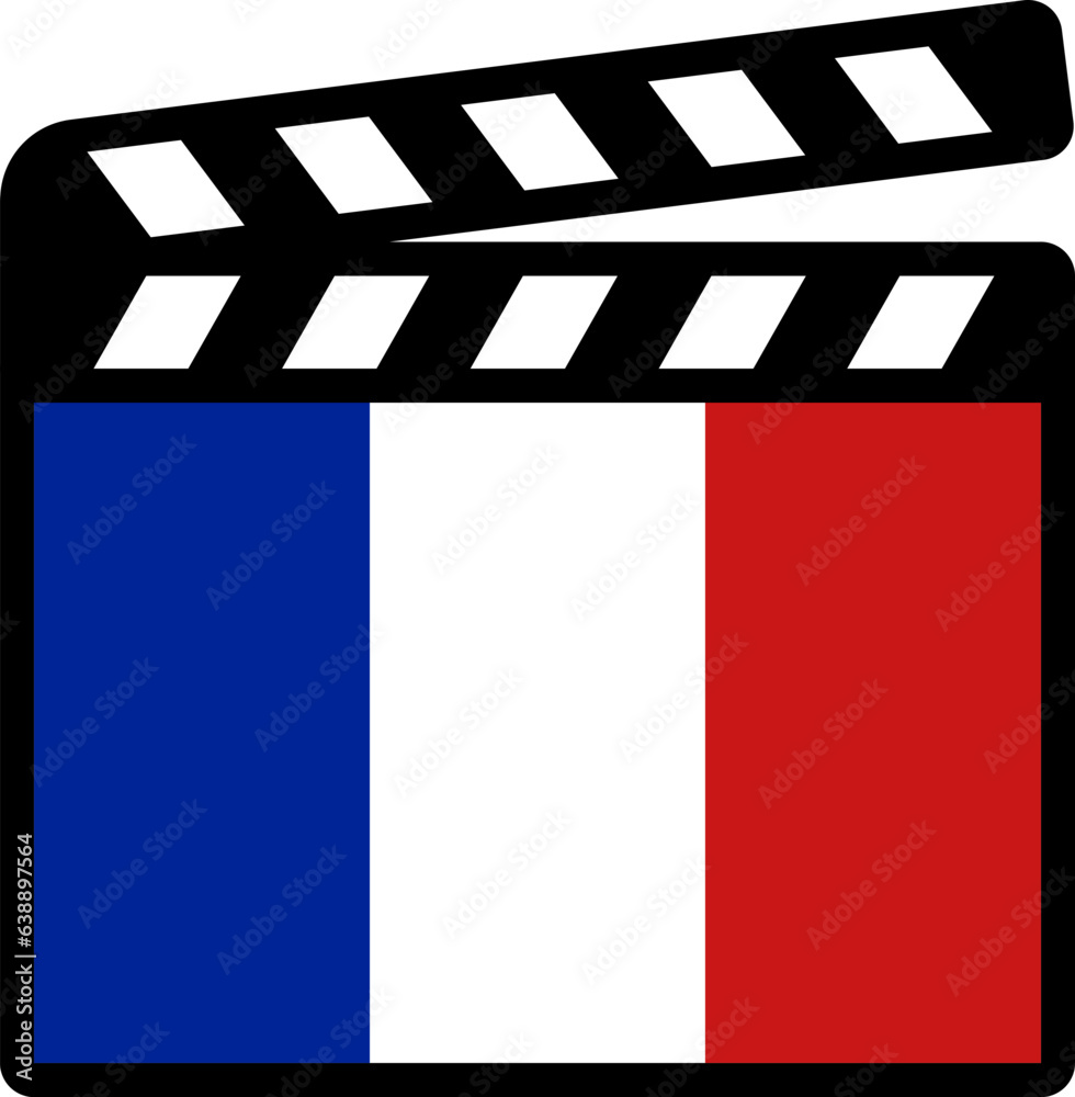 フランスの映画のアイコン（カチンコ） French cinema icon, Clapperboard