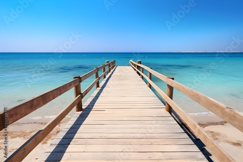 a wooden dock leading to the ocean © Zacon Studio 
