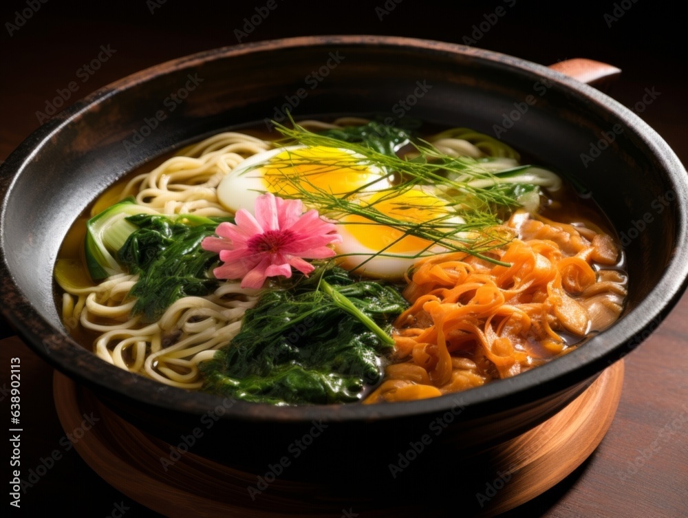 Hōtō, a traditional Japanese noodle dish served in a miso broth with