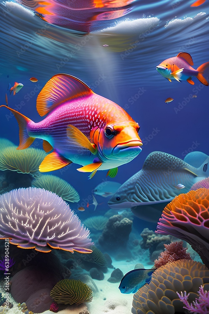 Obraz premium fish in aquarium