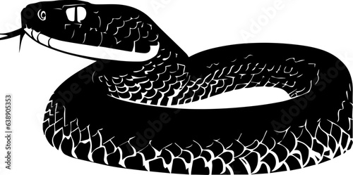 Tableau sur toile Black Tailed Rattlesnake icon 1