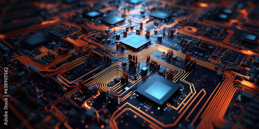 Fototapeta premium New age of electronical performance. Generative AI.