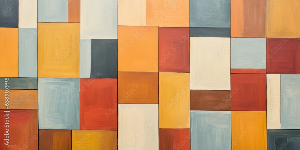 Abstract geometric art created using oil colors on canvas. Generative AI
