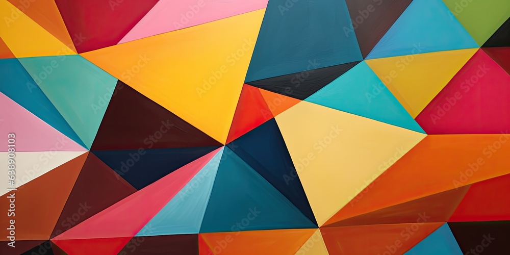 Abstract geometric art created using oil colors on canvas. Generative AI Abstract geometric art created using oil colors on canvas. Generative AI