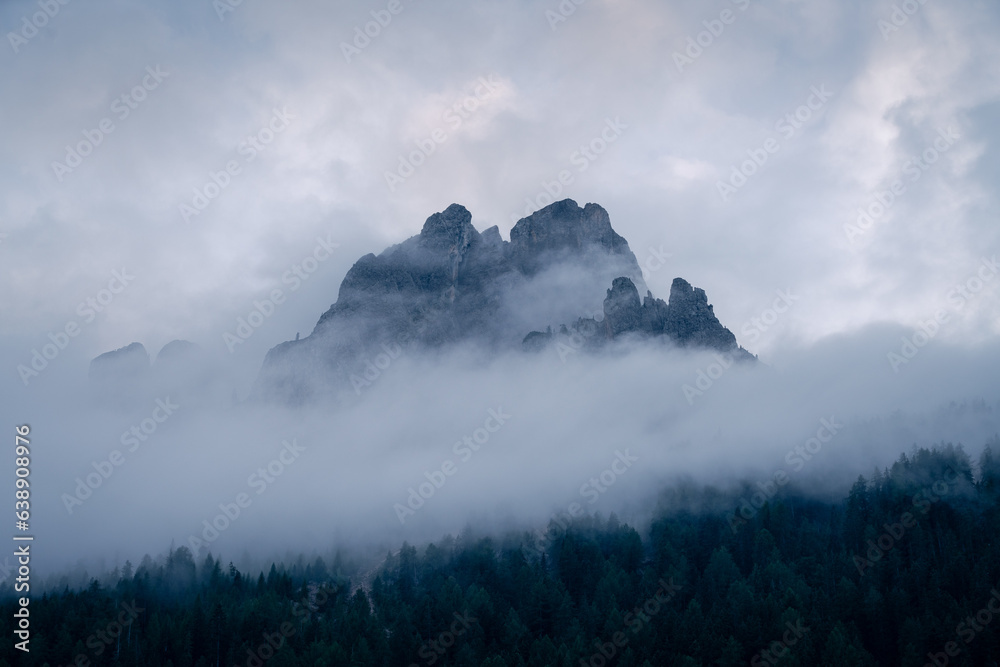 View of the Sas De Le Undesc, Fassa Valley, Dolomites, Italy. View of the Sas De Le Undesc, Fassa Valley, Dolomites, Italy.