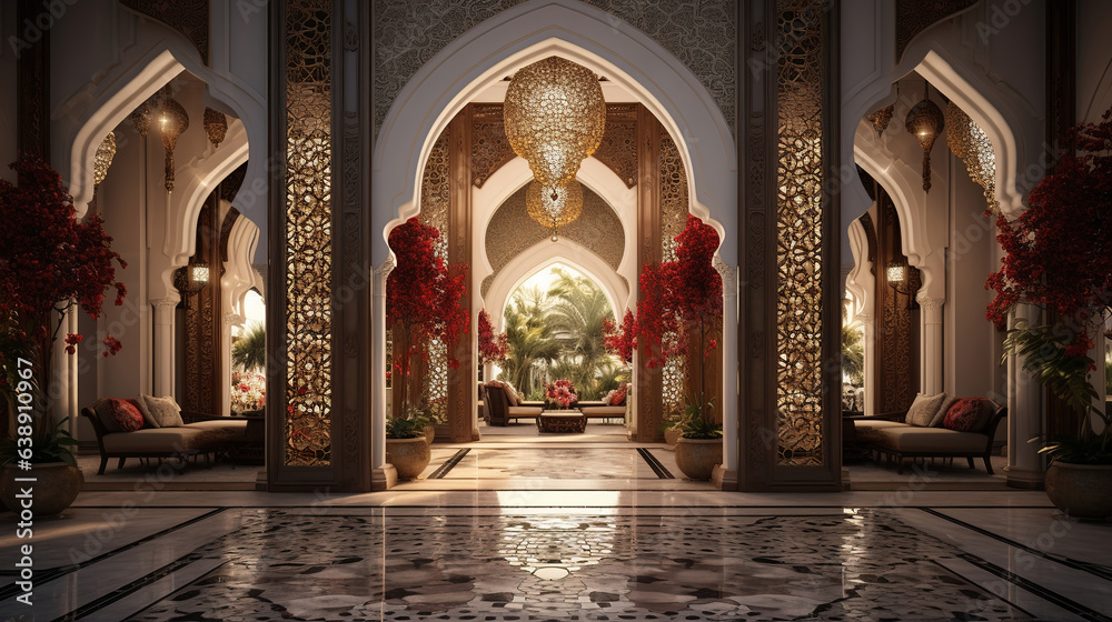 Arabic Entrance with Mosaic Tiles