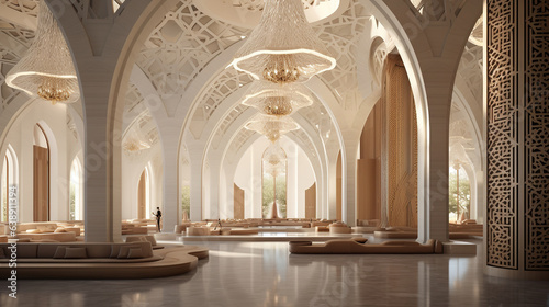 Minimalist Interior of Mosque Architecture