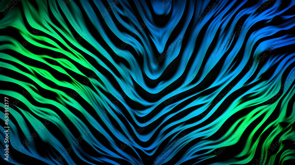 Texture background of a fusion of electric blue and neon green zebra stripes Texture background of a fusion of electric blue and neon green zebra stripes