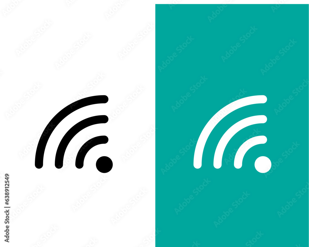 Signal icon flat style vector logo illustration Signal icon flat style vector logo illustration
