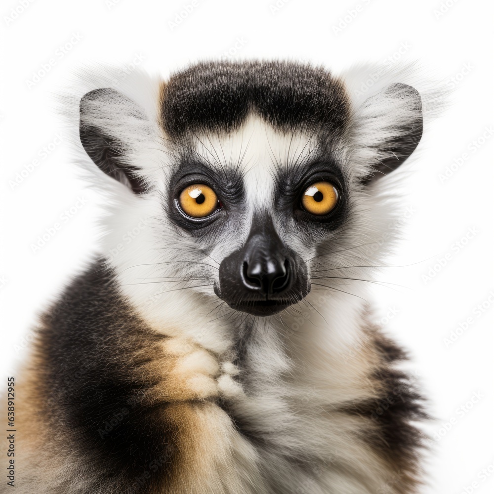 lemur isolated in a white background lemur isolated in a white background