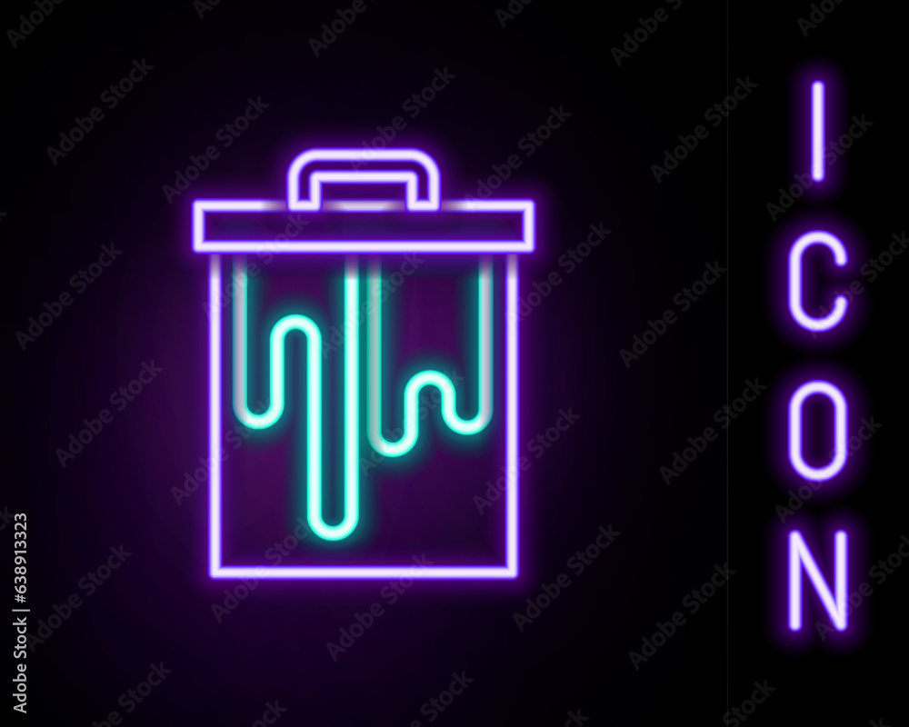 Glowing neon line Honeycomb icon isolated on black background. Honey cells symbol. Sweet natural food. Colorful outline concept. Vector