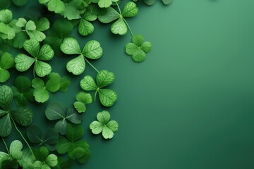 Green clover leaves with space for text