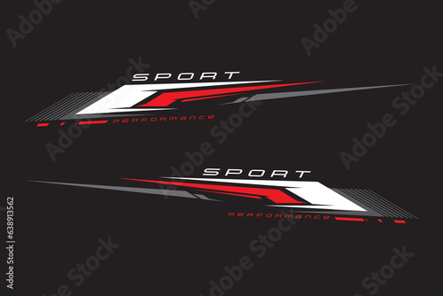 Wrap Design For Car vectors. Sports stripes, car stickers black color. Racing decals for tuning _20230824