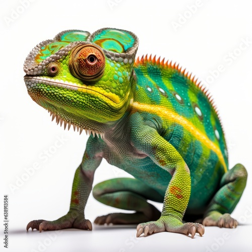 Chameleon isolated in a white background