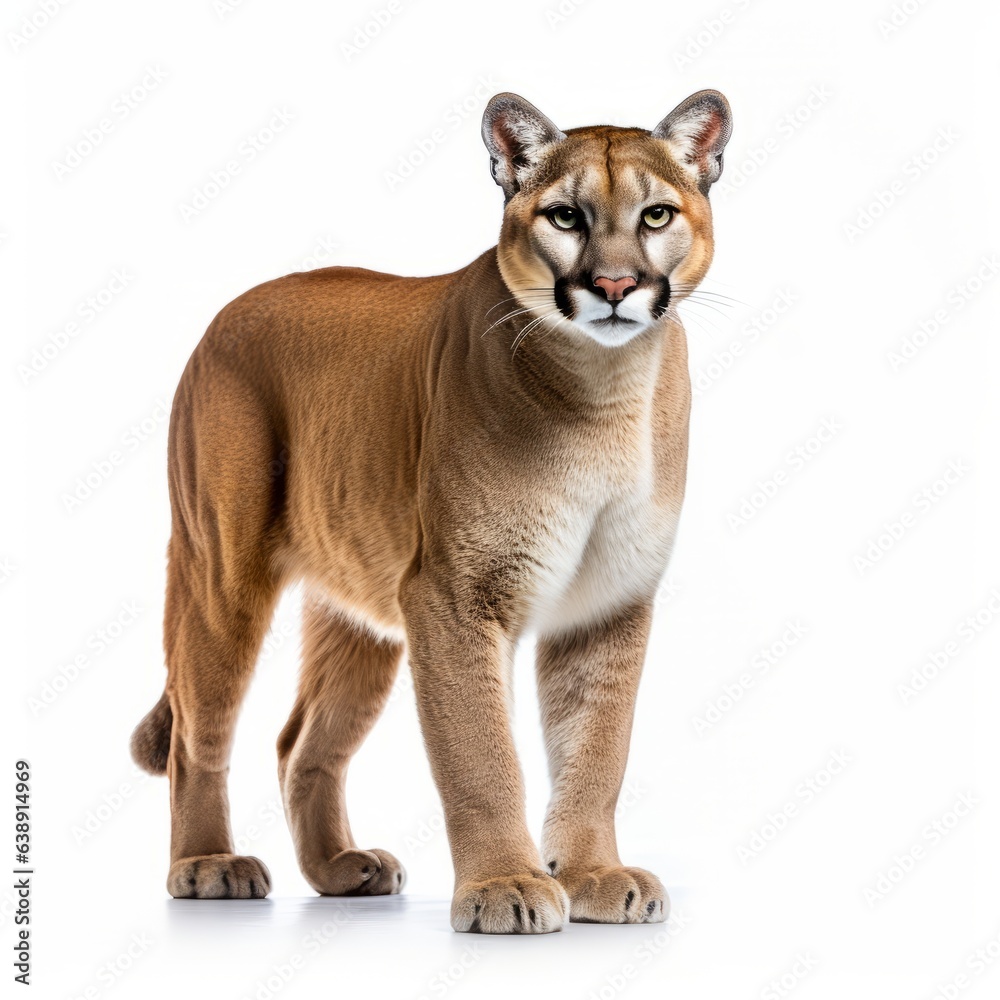 Puma isolated in a white background Puma isolated in a white background