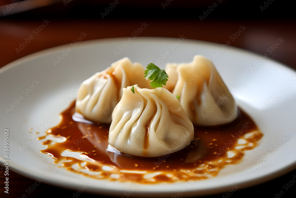 Dumpling with Vanilla Sauce, dumpling soaked in silky vanilla Dumpling with Vanilla Sauce, dumpling soaked in silky vanilla