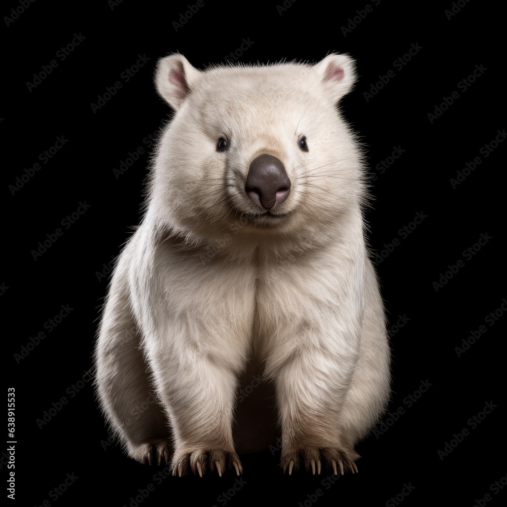 Fototapeta premium Wombat isolated in a white background