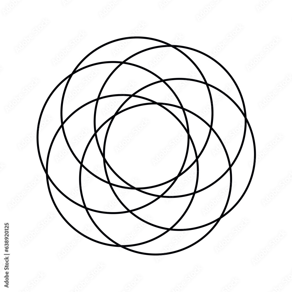 Circles, Round. Abstract Geometric Shapes. Contemporary Futuristic Black and White Line Art. Circles, Round. Abstract Geometric Shapes. Contemporary Futuristic Black and White Line Art.