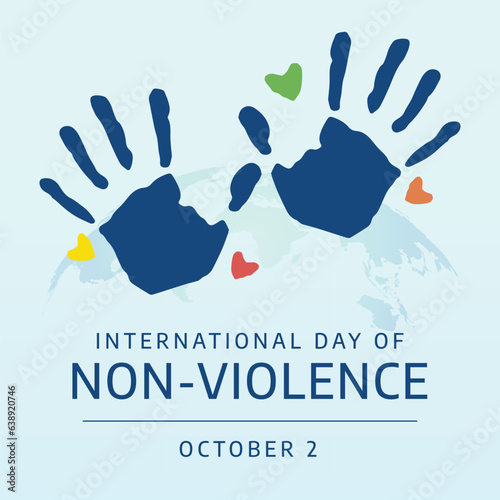 vector graphic of International Day of Non-Violence good for International Day of Non-Violence celebration. flat design. flyer design.flat illustration. photo