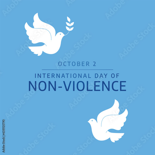 vector graphic of International Day of Non-Violence good for International Day of Non-Violence celebration. flat design. flyer design.flat illustration.
