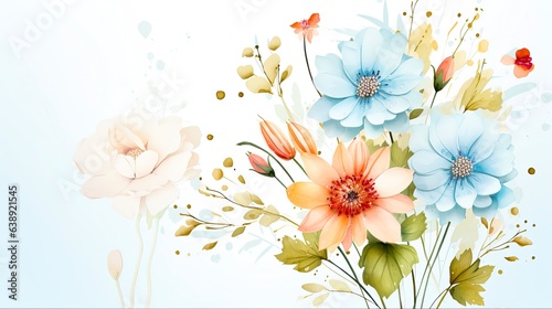 Get Well Soon! Bright Flower Bouquet with Gute Besserung Wishes