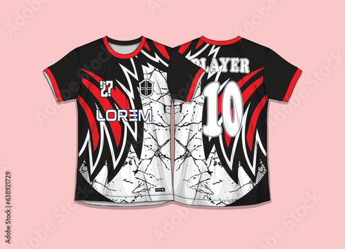 vector sports shirt design ready to print football shirt for sublimation