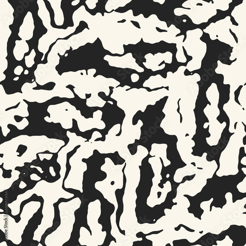 Monochrome Camouflage Textured Surface Pattern