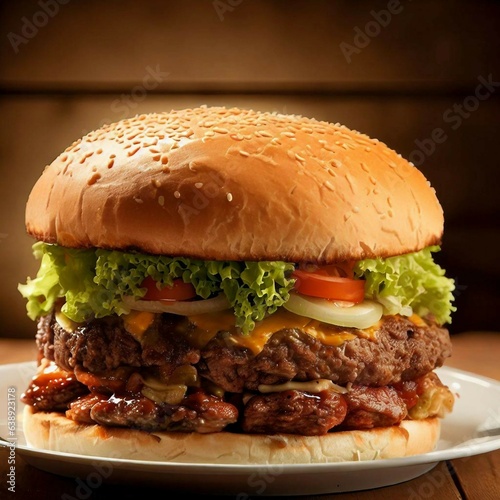 Hamburger on a Plate