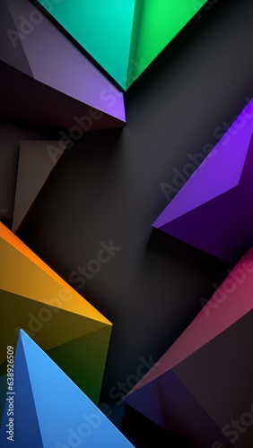 Abstract lines and shapes of geometric intensity color background