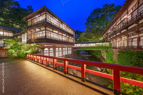 Shima Hot Springs, Japan at Blue Hour photo