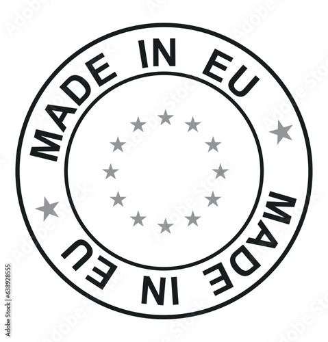 Made in EU stamp. vector