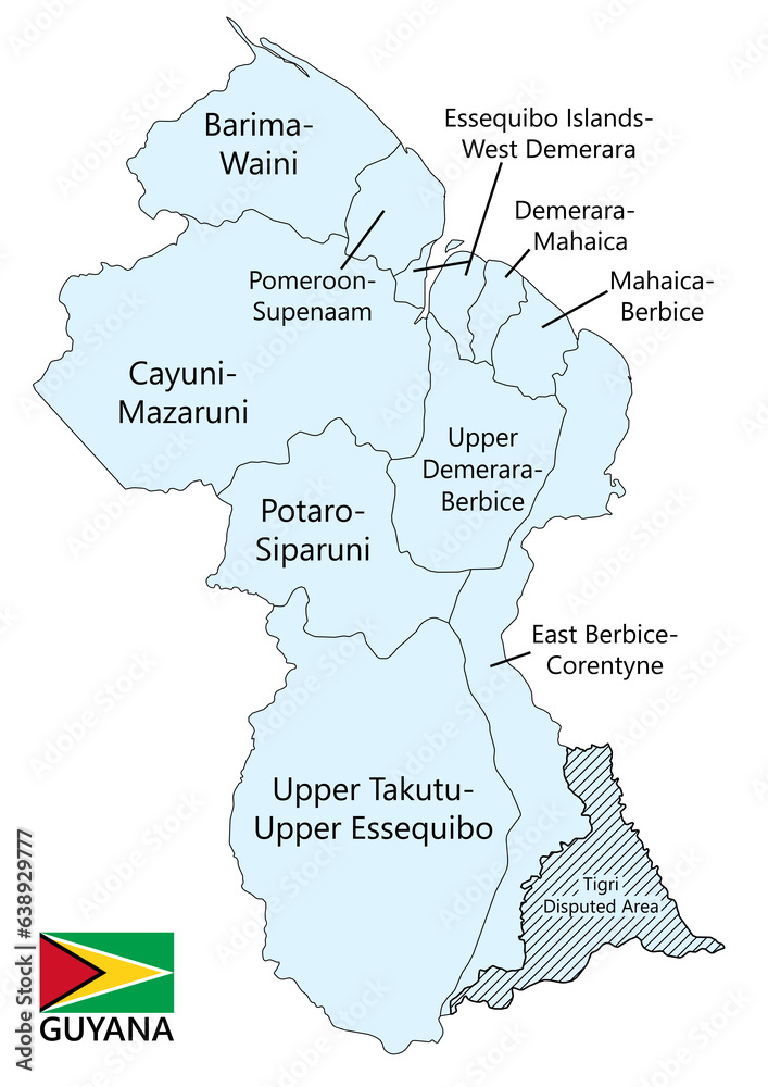 Map of Guyana 