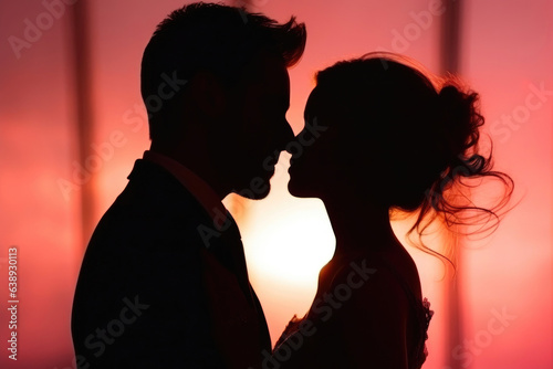 Love in Shadows: Wedding Silhouette