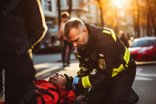 Doctors and Paramedics Conducting Street CPR