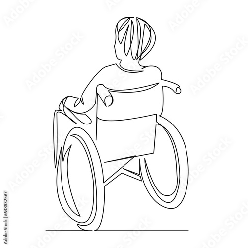woman in a wheelchair