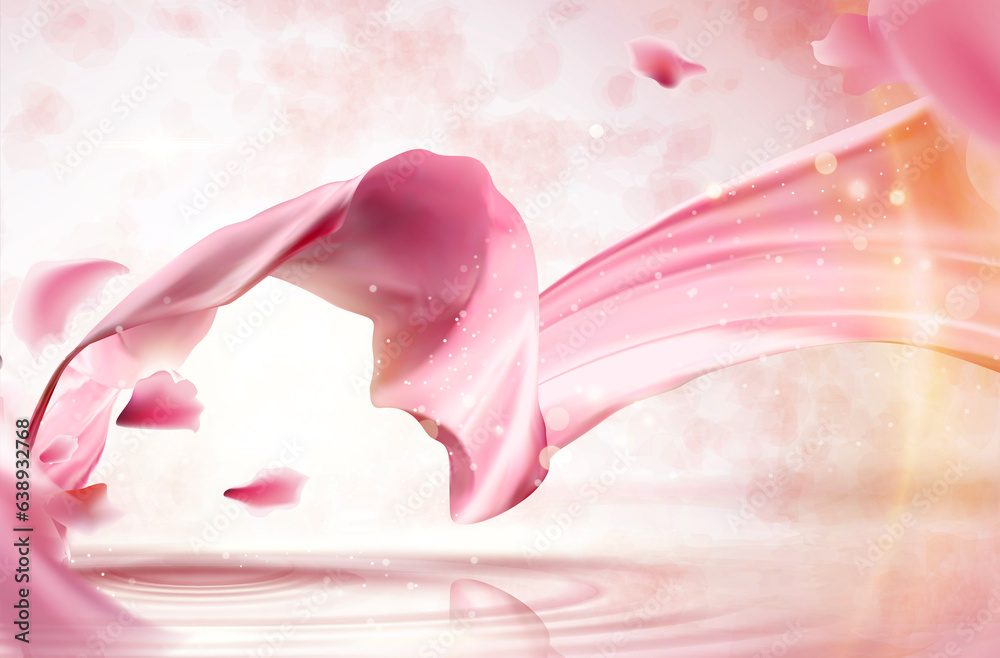 pink rose cosmetic product podium background. pink rose cosmetic product podium background.