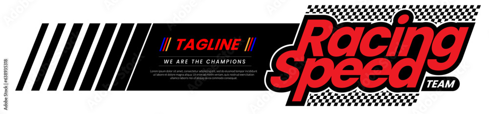 Logo racing speed team on white background. Motorsports concept ...