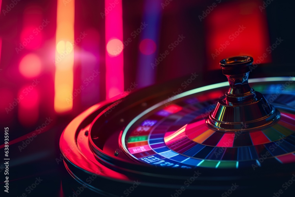 Roulette wheel in casino. Casino concept. 3D rendering Roulette wheel in casino. Casino concept. 3D rendering