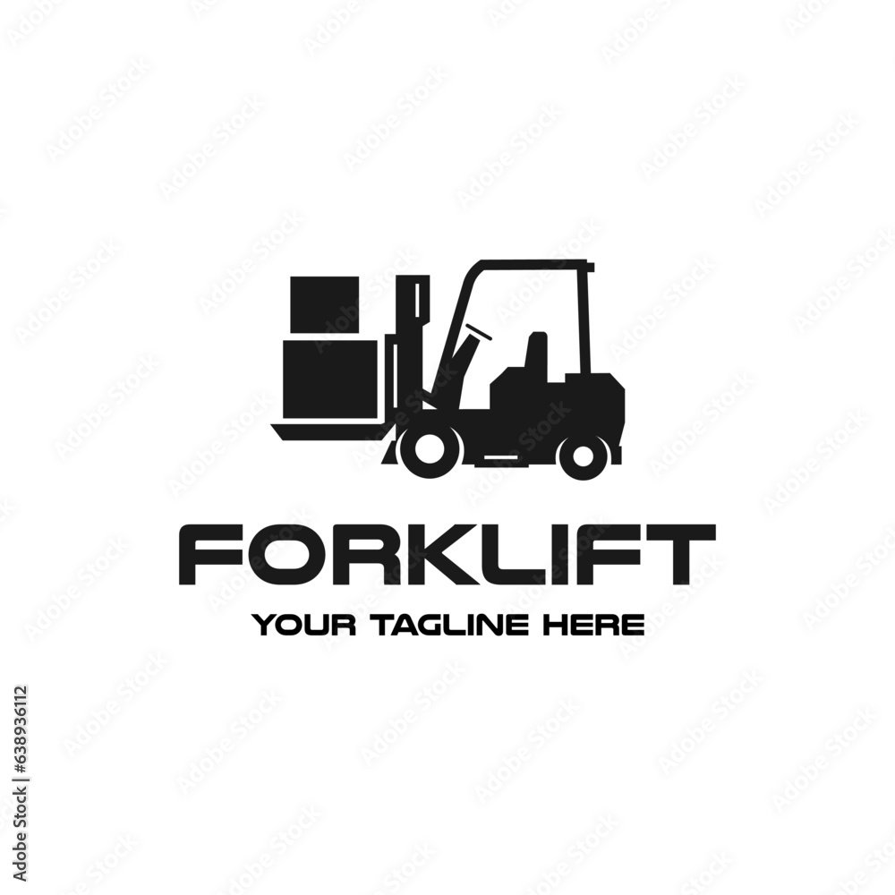 forklift logo vector. forklift icon. isolated logo design template element, suitable for your design need, logo, illustration, animation, etc.