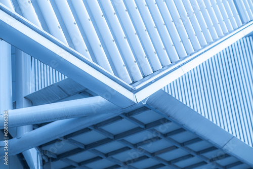 Geometric steel metalic cladding on a generic modern building