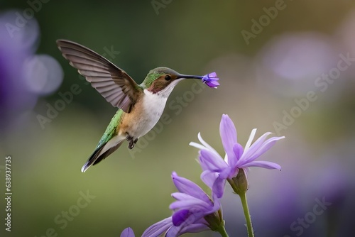hummingbird feeding on flower © umar