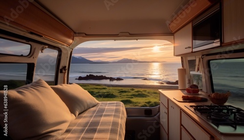 Beautiful camper van view