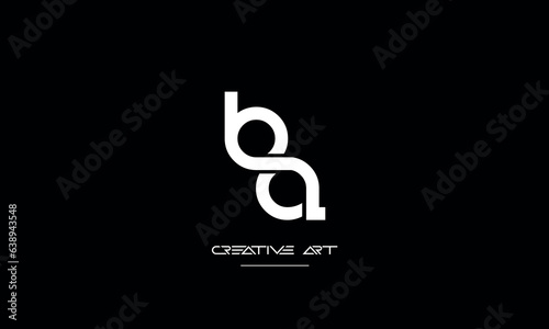 AB, BA, A, B abstract letters logo monogram