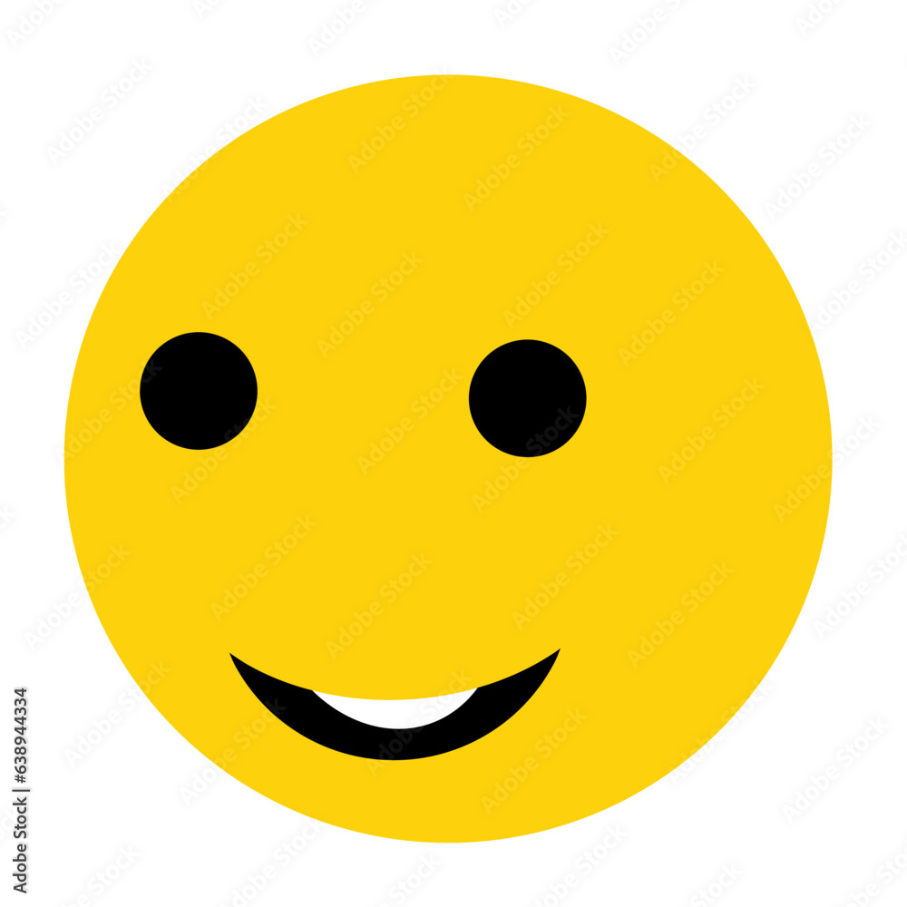 smiley face on white for media social expression