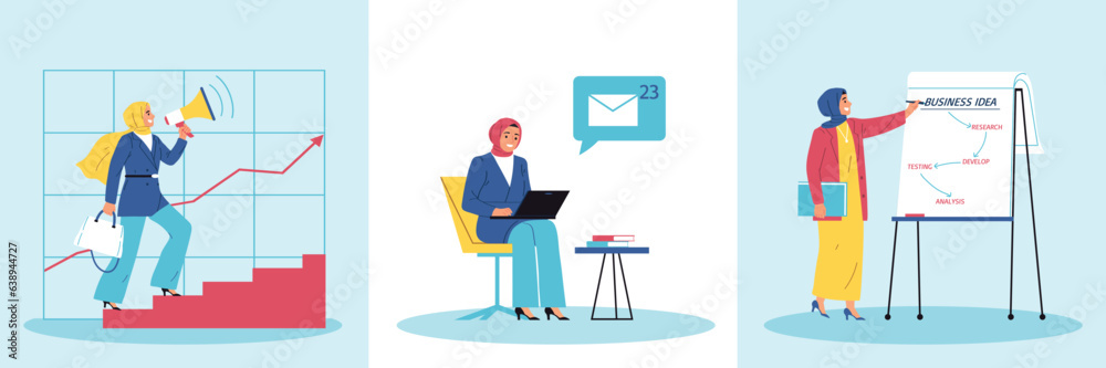 Muslim Businesswomen Square Compositions Muslim Businesswomen Square Compositions