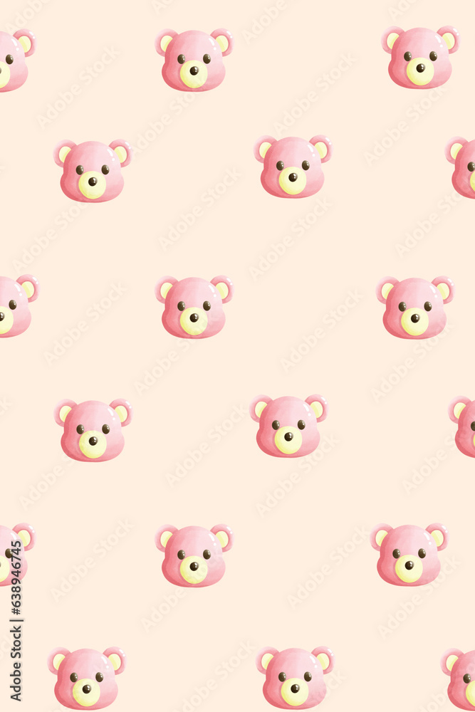 seamless pattern with Teddy bear