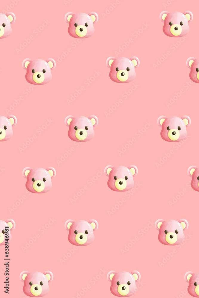 seamless pattern with teddy bear 