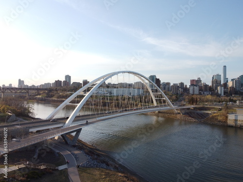 Bridge over a river in downtown Edmonton
