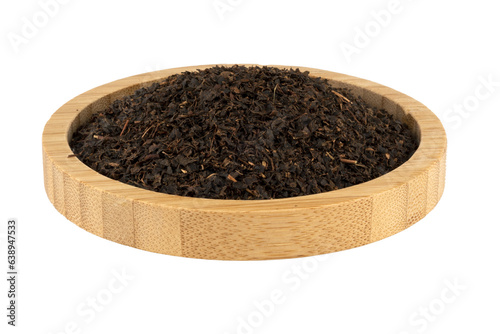 black sea tea in a wooden bowl