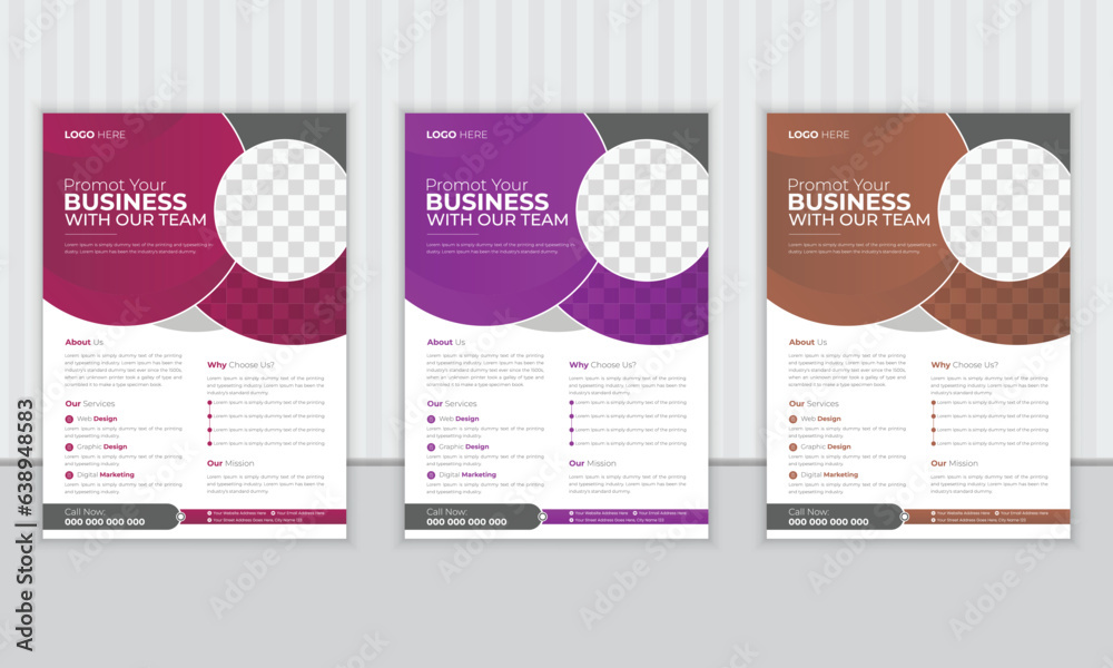 Business Flyer Brochure Template Design, vector template design